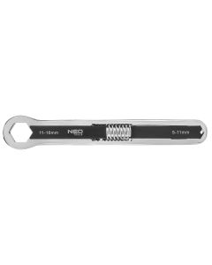 Double ring, adjustable wrench