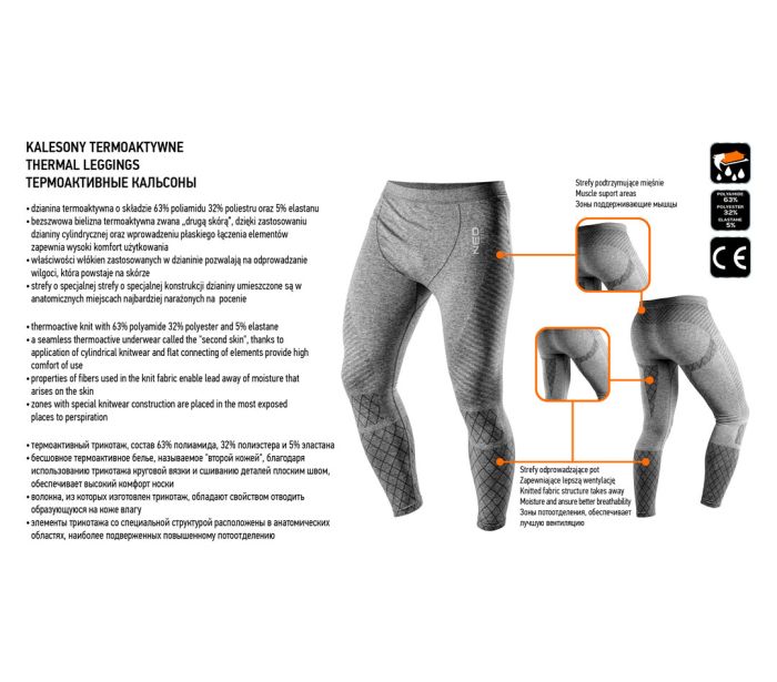 Thermal leggings - Thermal underwear - Body protection - Safety
