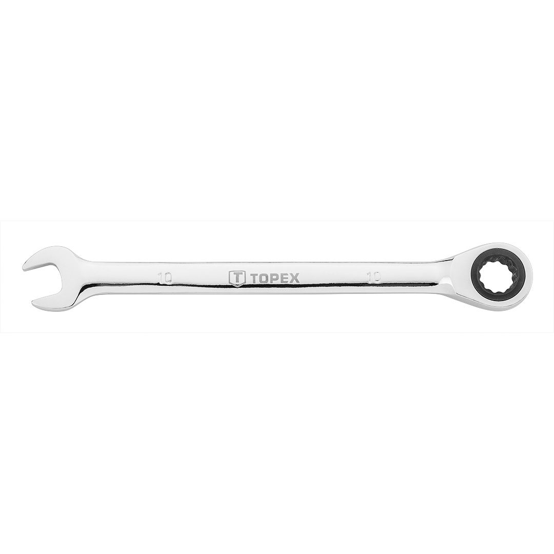 Combination spanner with ratchet 10mm CrV